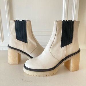NIB Free People James White Leather Chelsea Boots Sz 39